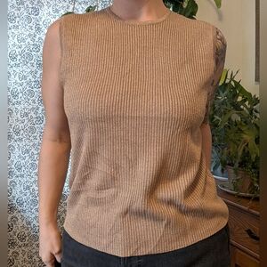 SHIMMERSTRAVAGANZA Joseph A. - 90s Vintage Silk & Shimmer Ribbed Sweater Tank